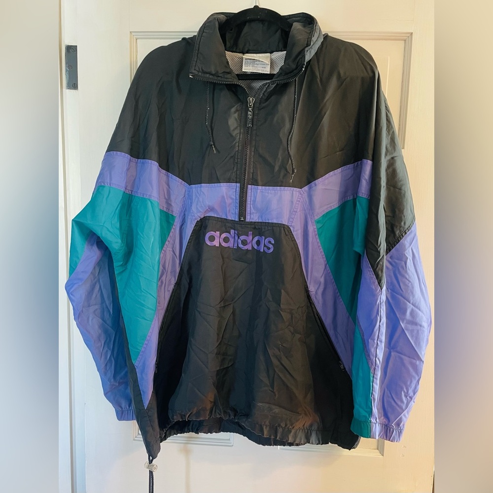Vintage Men’s Adidas Half-Zip Windbreaker size L